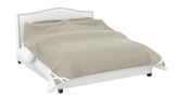 Fursatile Decor Bedding Tan + White Large, Tan + White Cover