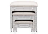 Fursatile-pets Bamboo Inspired Step Ottoman [Ivory + Shiloh White]